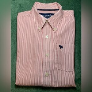 abercrombie Iconic Cotton Long Sleeve Shirt, boys size L